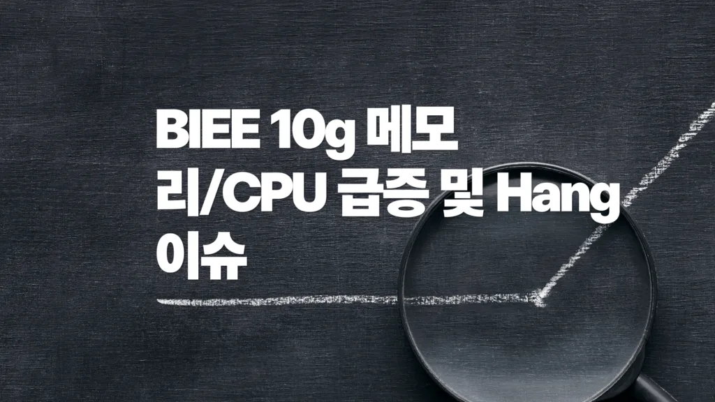 BIEE 10g 메모리/CPU 급증 및 Hang 이슈: 시작부터 종료까지 2 BIEE 10g 메모리 CPU 급증 및 Hang 이슈