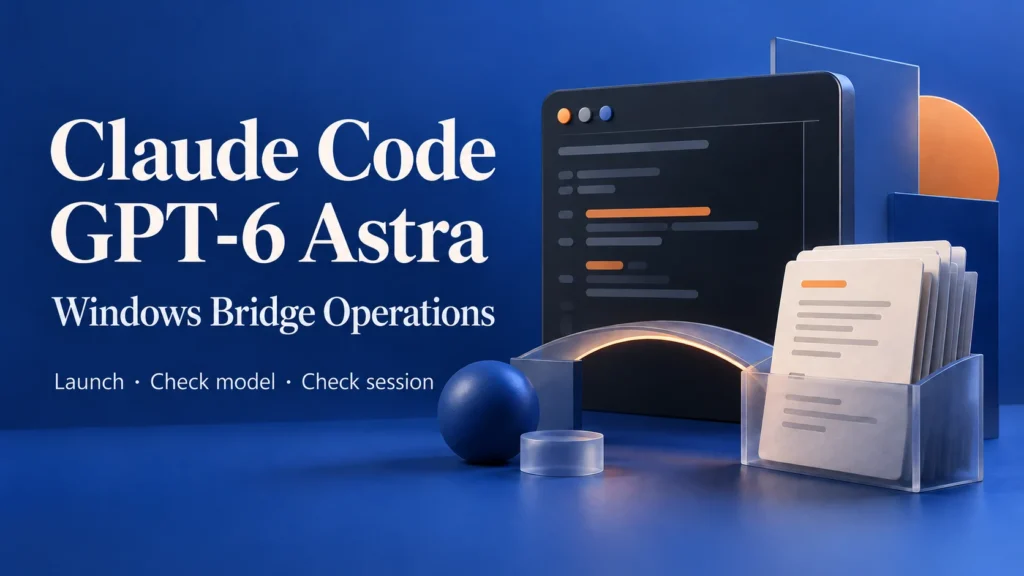 Claude Code and GPT-6 Astra Windows bridge operations: launch, model checks and session checks