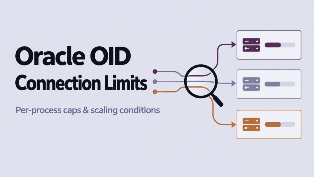 Conceptual illustration of inspecting Oracle OID per-process connection limits