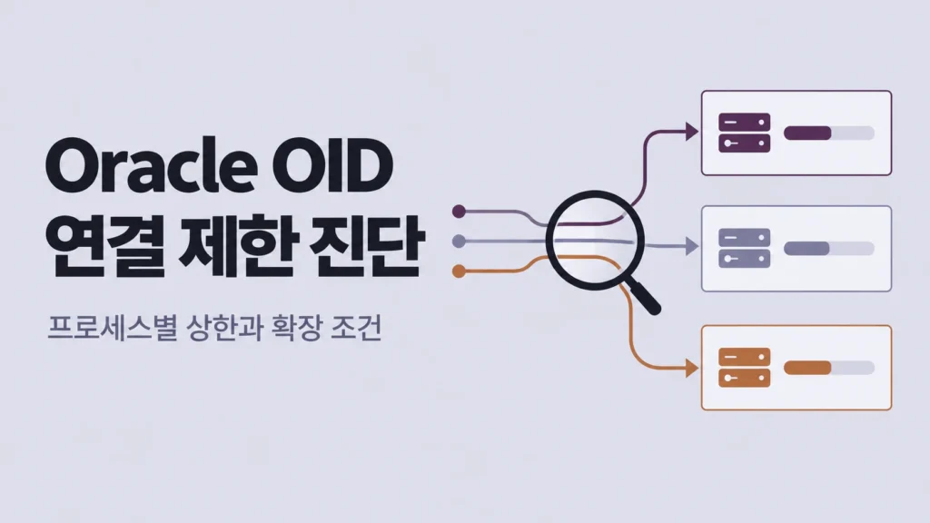 Oracle OID 프로세스별 연결 제한을 점검하는 개념 그림